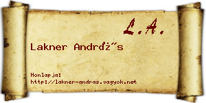 Lakner András névjegykártya
